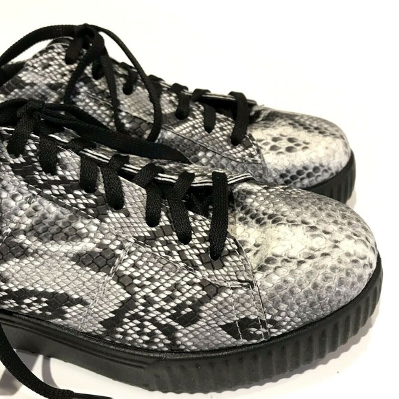 J By Janiko Sneakers Flatform 39 US 9 Womens Snakeskin Python Leather New - Picture 5 of 12